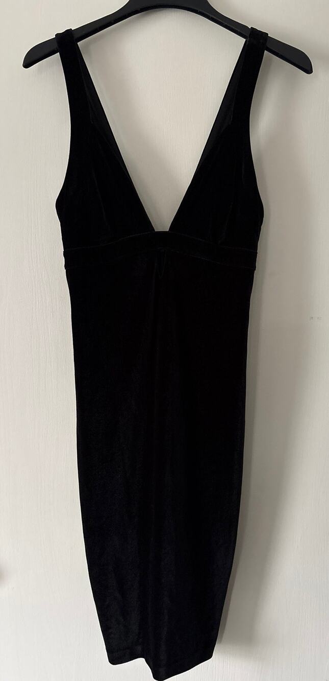 Express Black Velvet Sleeveless Mini Dress Size 4 Whimsigoth